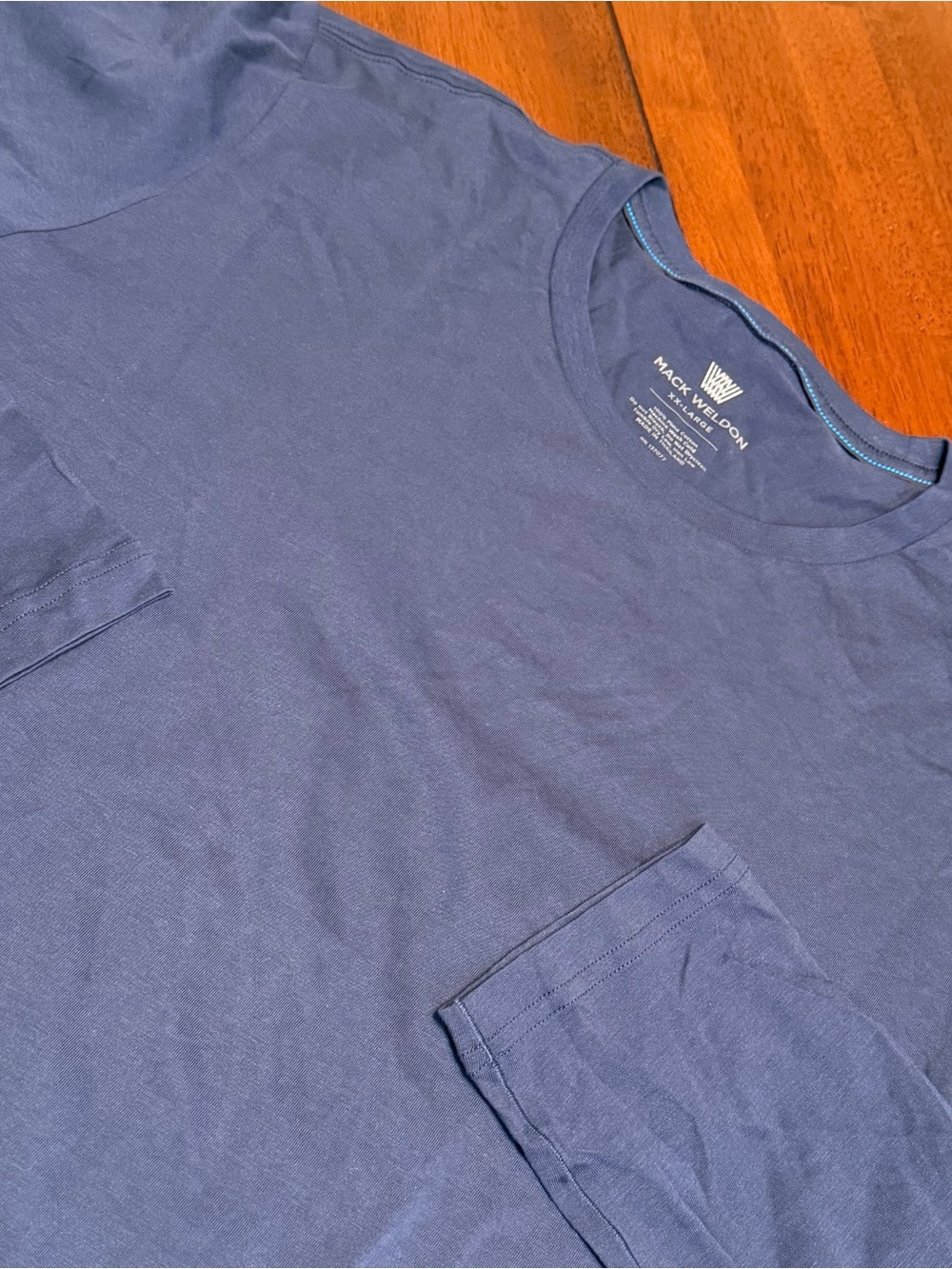 Mack Weldon Pima Cotton Shirt Mens XXL Blue Daily Wear Long Sleeve Lightweight